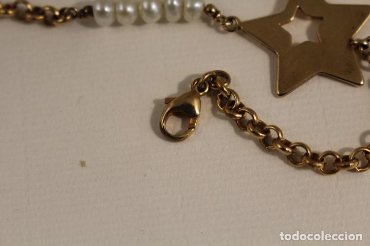 Joyeria: pulsera en plata 925 chapada en oro con perlas - Foto 9