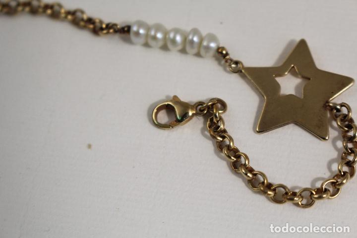 Joyeria: pulsera en plata 925 chapada en oro con perlas - Foto 11