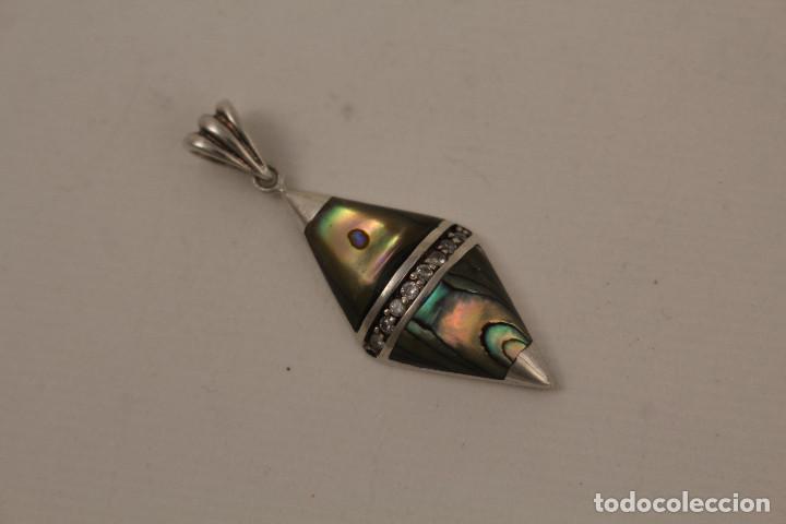 Joyeria: colgante en plata de ley 925 y nacar - Foto 1