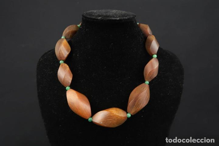 Joyeria: Antiguo Collar de Cuerno tallado y Jade - Foto 1