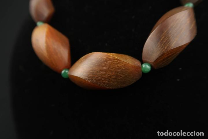 Joyeria: Antiguo Collar de Cuerno tallado y Jade - Foto 2