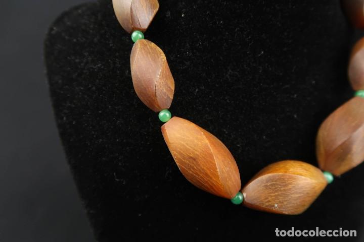 Joyeria: Antiguo Collar de Cuerno tallado y Jade - Foto 4