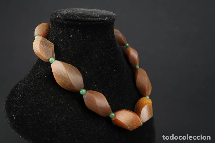 Joyeria: Antiguo Collar de Cuerno tallado y Jade - Foto 5
