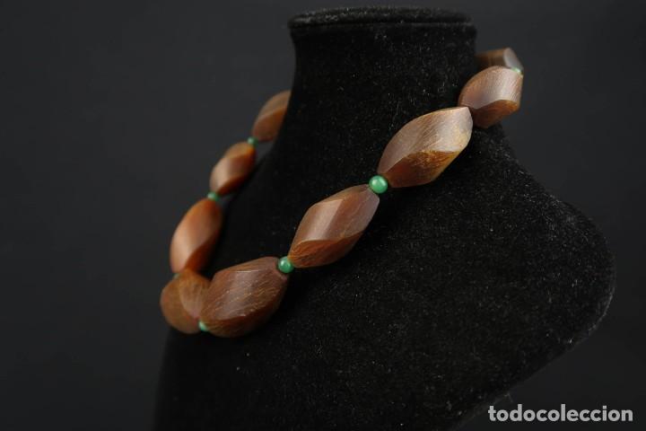 Joyeria: Antiguo Collar de Cuerno tallado y Jade - Foto 9