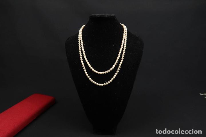 Joyeria: Collar doble de Perlas de Mayorca y cierre en Plata con su estuche - Foto 8