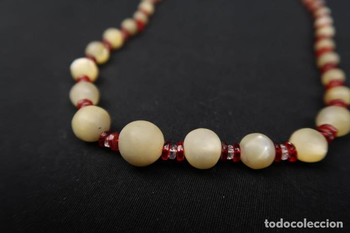 Joyeria: Antiguo collar de Nacar Tallado - Foto 3