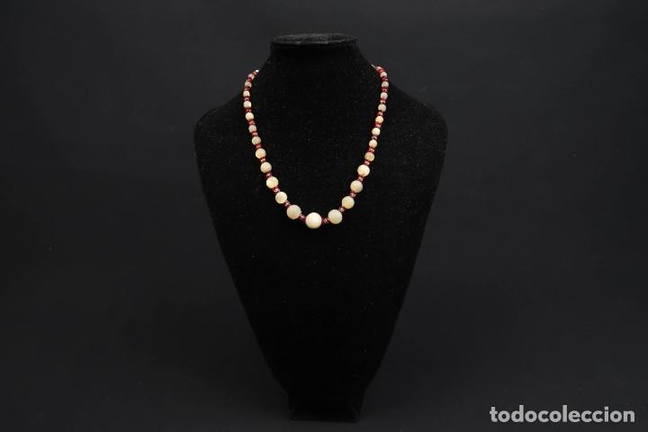 Joyeria: Antiguo collar de Nacar Tallado - Foto 5