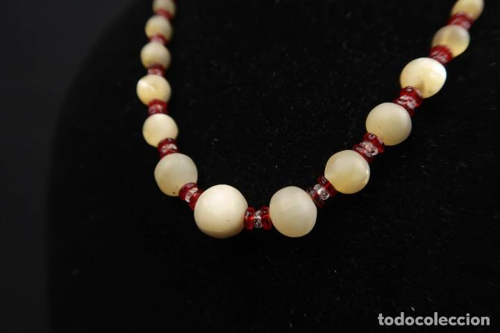 Joyeria: Antiguo collar de Nacar Tallado - Foto 6