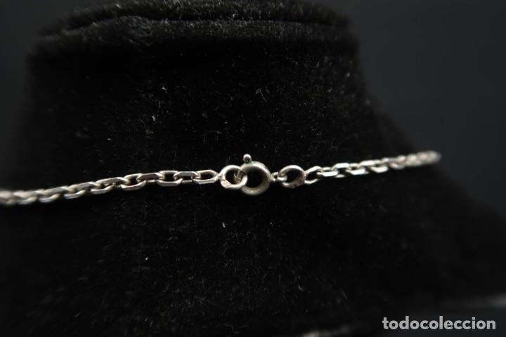 Joyeria: Antiguo Colgante de Ambar con cadena de Plata - Foto 6