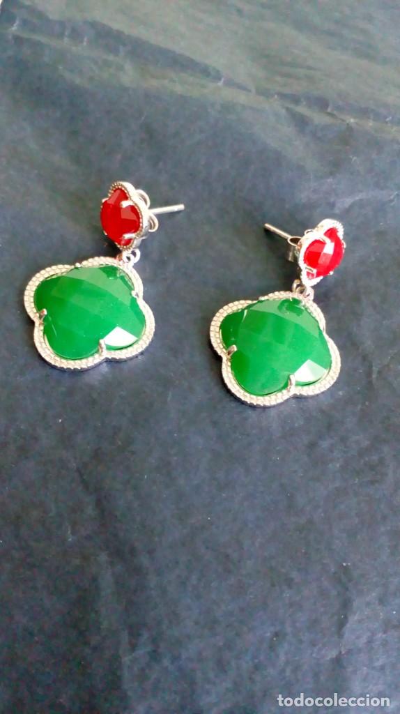 Joyeria: CONJUNTO DE COLLAR Y PENDIENTES EN PLATA Y PIEDRAS - Foto 4