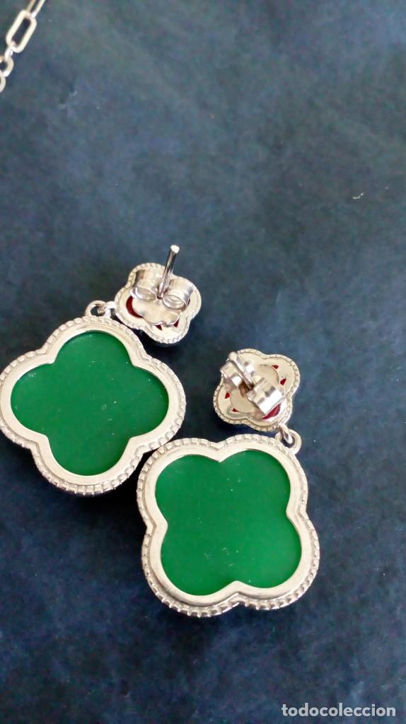 Joyeria: CONJUNTO DE COLLAR Y PENDIENTES EN PLATA Y PIEDRAS - Foto 5