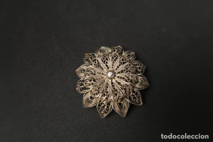 Joyeria: Antiguo Broche de Plata Filigrana - Foto 2