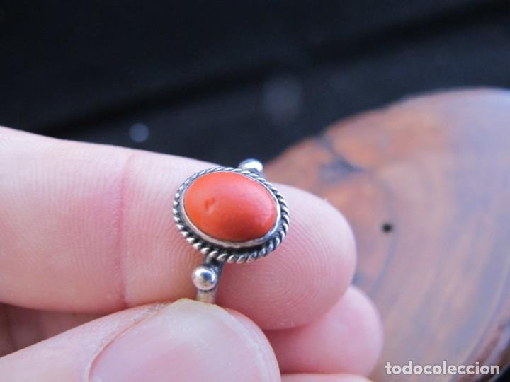 Joyeria: Anillo en plata de ley e imitaci&oacute;n coral - Foto 5