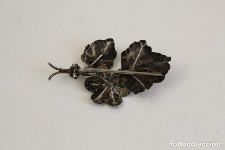 Joyeria: broche de plata en forma de hoja - Foto 2