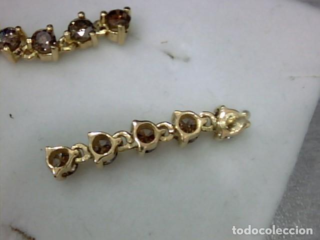 Joyeria: pendientes oro 18 kl,diamantes Brown - Foto 2