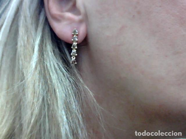 Joyeria: pendientes oro 18 kl,diamantes Brown - Foto 3