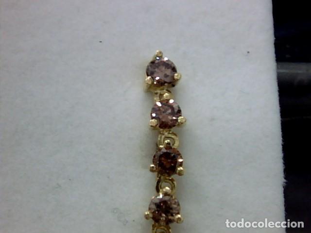Joyeria: pendientes oro 18 kl,diamantes Brown - Foto 4