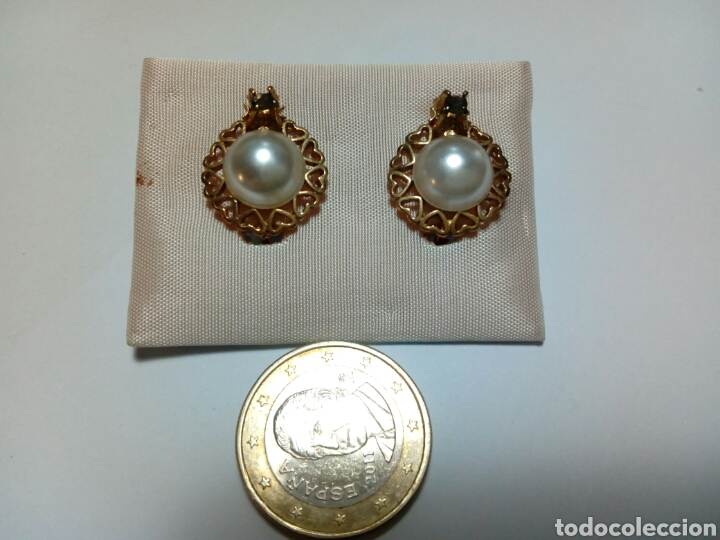 Joyeria: Pendientes plata chapado oro