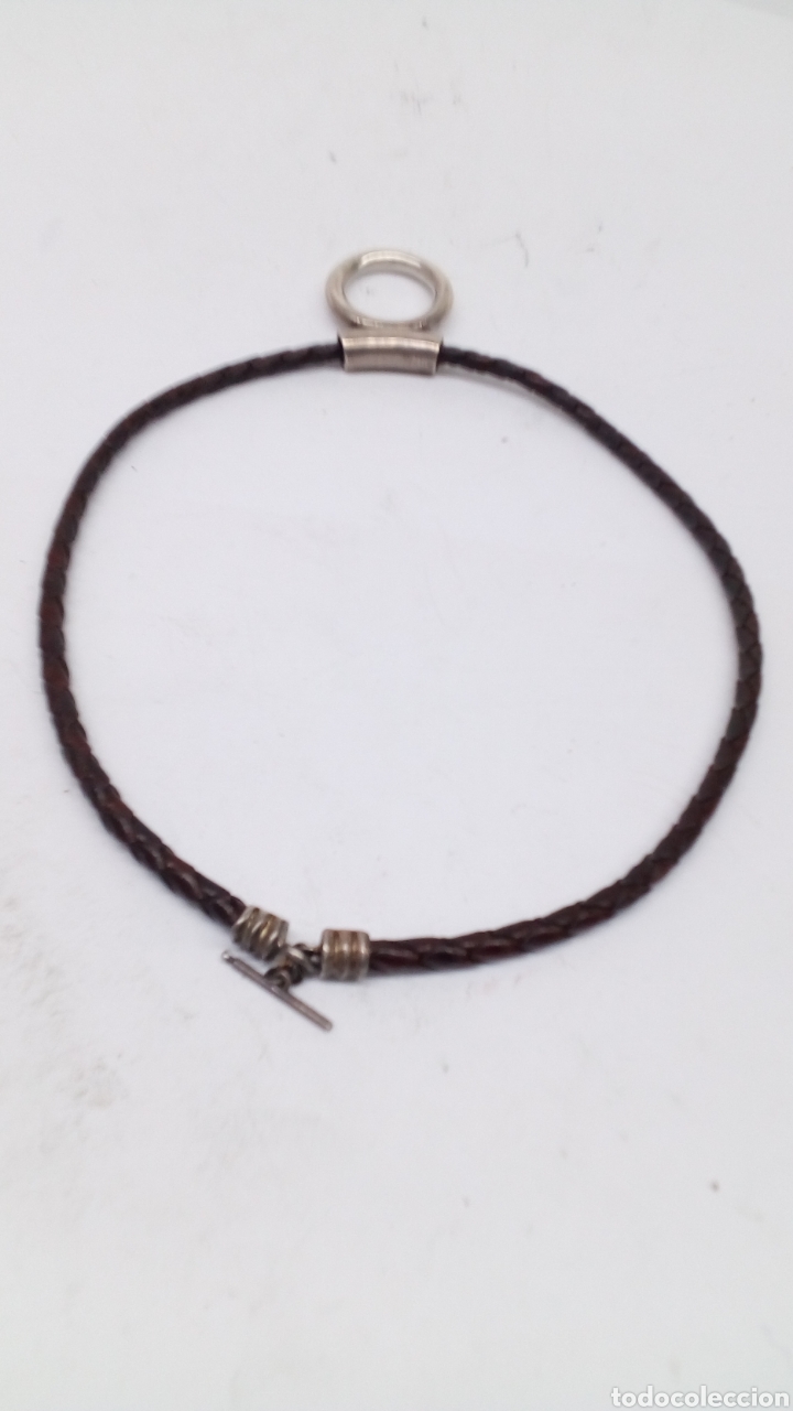 Joyeria: Collar de plata y cuero - Foto 1