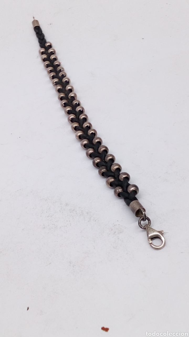 Joyeria: Pulsera de plata y cuero - Foto 2