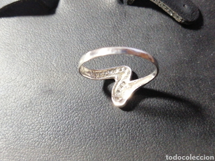 Joyeria: Sortija 18 kilates oro blanco y circonitas - Foto 3