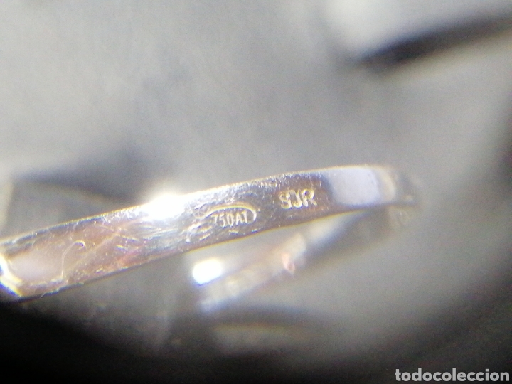 Joyeria: Sortija 18 kilates oro blanco y circonitas - Foto 4