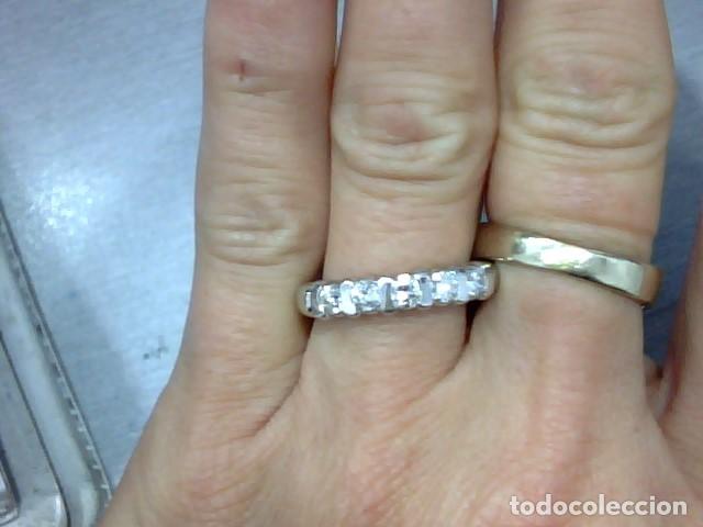 Joyeria: cinquillo oro blanco 18 kl y diamantes - Foto 3