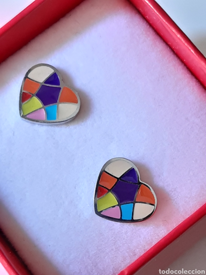 Joyeria: PENDIENTES - ACERO - DISE&Ntilde;O EN FORMA DE CORAZ&Oacute;N - NUEVOS - Foto 2