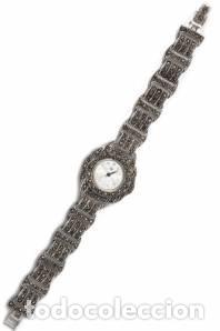 Joyeria: Reloj de plata y marcasitas. - Foto 1