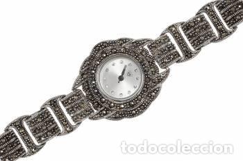 Joyeria: Reloj de plata y marcasitas. - Foto 2