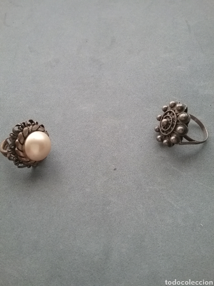 Joyeria: Pareja de anillos uno en plata. - Foto 3