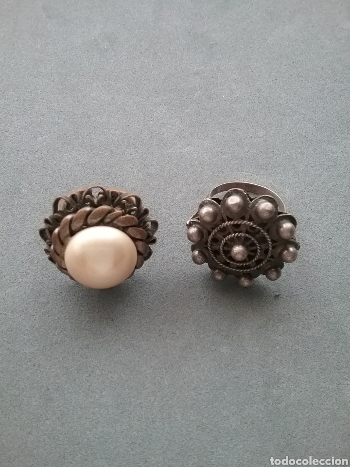 Joyeria: Pareja de anillos uno en plata. - Foto 4