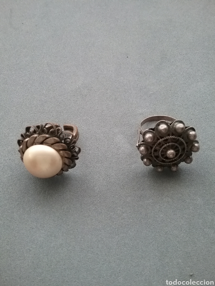 Joyeria: Pareja de anillos uno en plata. - Foto 1