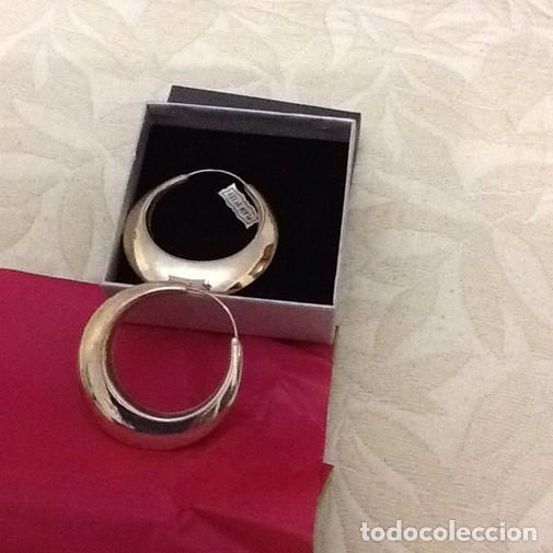 Joyeria: pendientes grandes de aro plata de ley - Foto 1