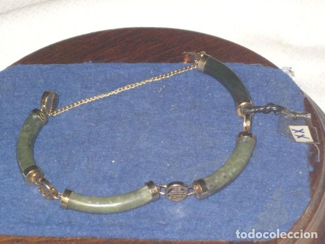 Joyeria: PULSERA DE JADE VERDE,A&Ntilde;OS 70. - Foto 1
