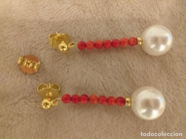 Joyeria: Pendientes de coral y perla. - Foto 3