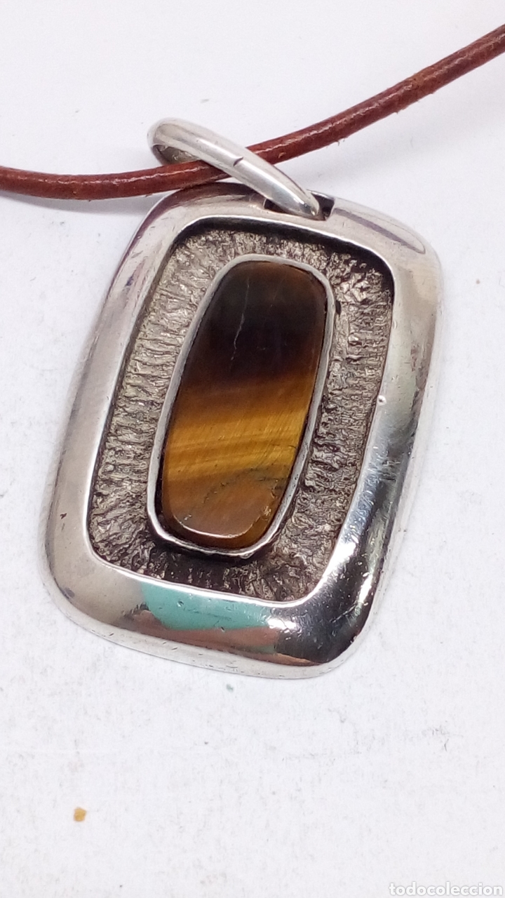 Joyeria: Colgante de plata y ojo de tigre - Foto 2
