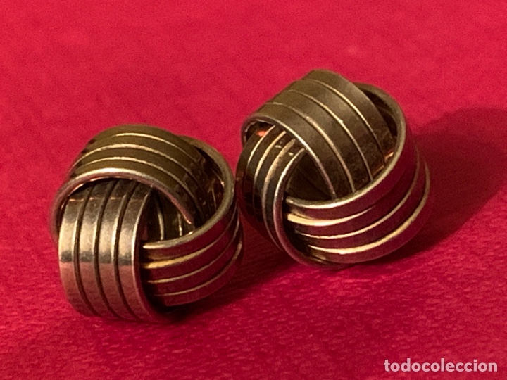 Joyeria: Preciosa pareja de pendientes en plata contrastada - Foto 2