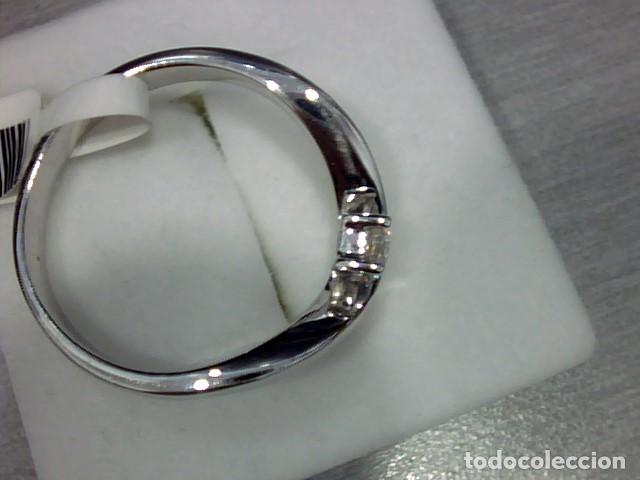 Joyeria: anillo oro blanco 18 kl y diamante - Foto 5