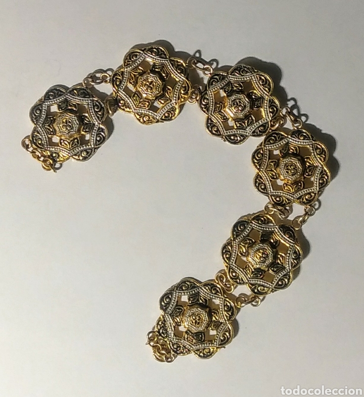 Joyeria: Antigua pulsera ba&ntilde;ada en oro. - Foto 1