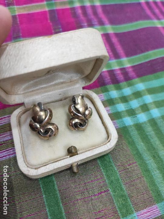 Joyeria: Antiguos pendientes de oro - Foto 1