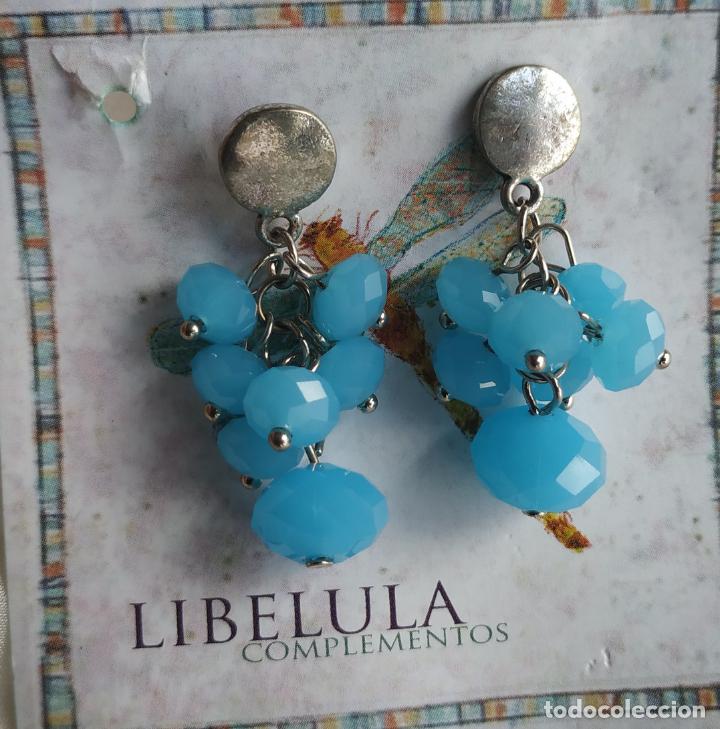 Joyeria: Pendientes piedras naturales azules. Lib&eacute;lula. - Foto 3