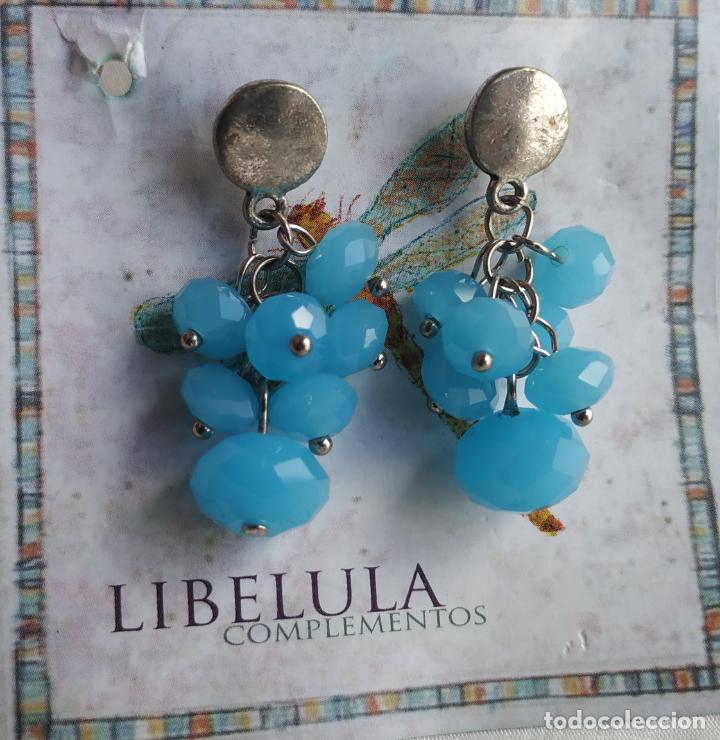 Joyeria: Pendientes piedras naturales azules. Lib&eacute;lula. - Foto 1