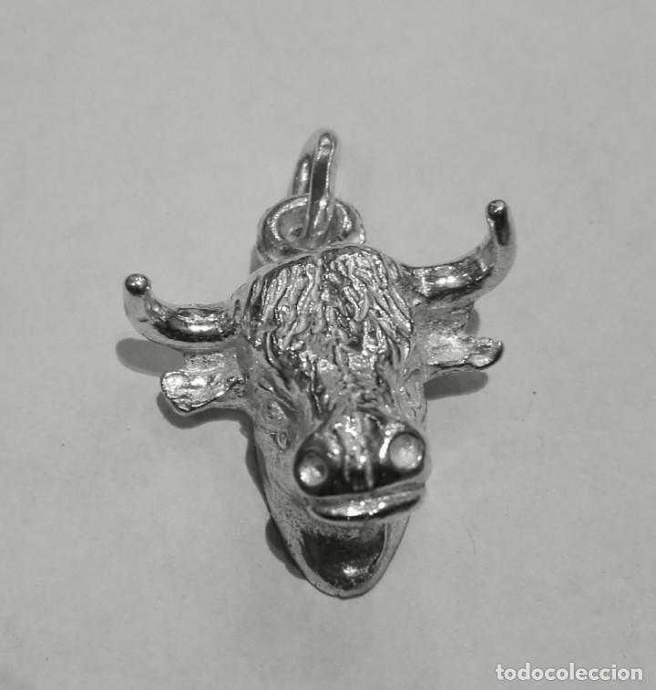 cabeza de toro en plata de maciza - Compra venta todocoleccion