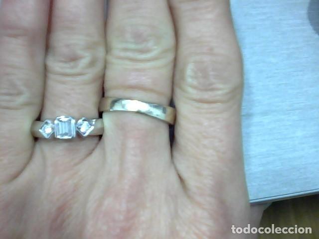 Joyeria: anillo oro blanco 18 kl y diamantes - Foto 2