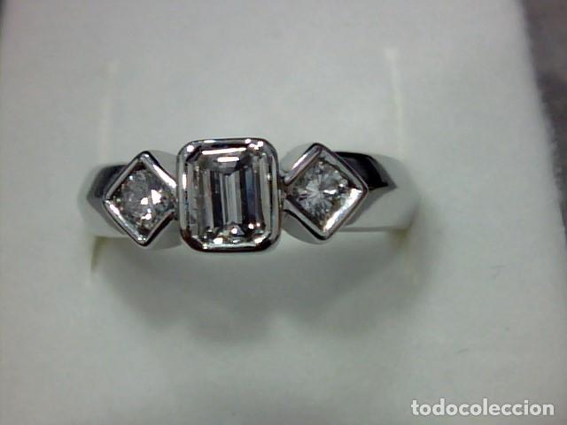 Joyeria: anillo oro blanco 18 kl y diamantes - Foto 4