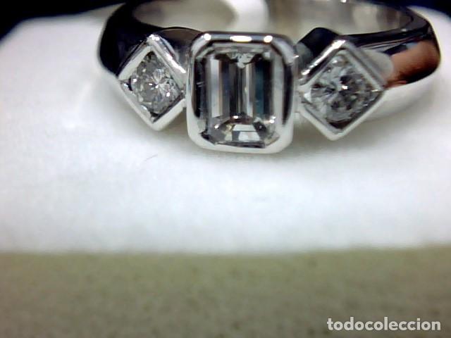 Joyeria: anillo oro blanco 18 kl y diamantes - Foto 6