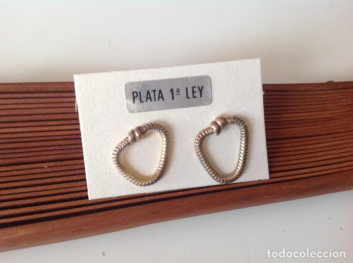 Joyeria: PENDIENTES DE PLATA. VINTAGE. PRESION - Foto 2