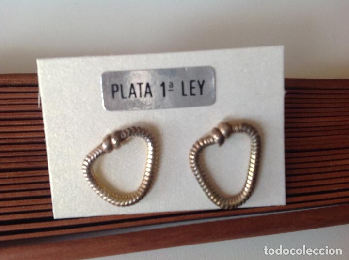 Joyeria: PENDIENTES DE PLATA. VINTAGE. PRESION - Foto 3