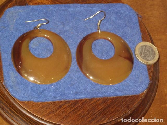 Joyeria: PENDIENTES DE RESINA IMITANDO A CAREY. - Foto 2